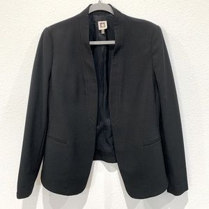 ANNE KLEIN Black Executive Collection Blazer Open Shawl Collar Womens Size 8